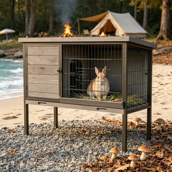 Small Animal Playpen Cage with Resting Area and Accessories