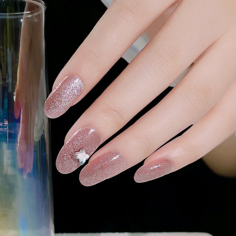 Fake Nail Patches with Jelly Glue - 24 Pieces