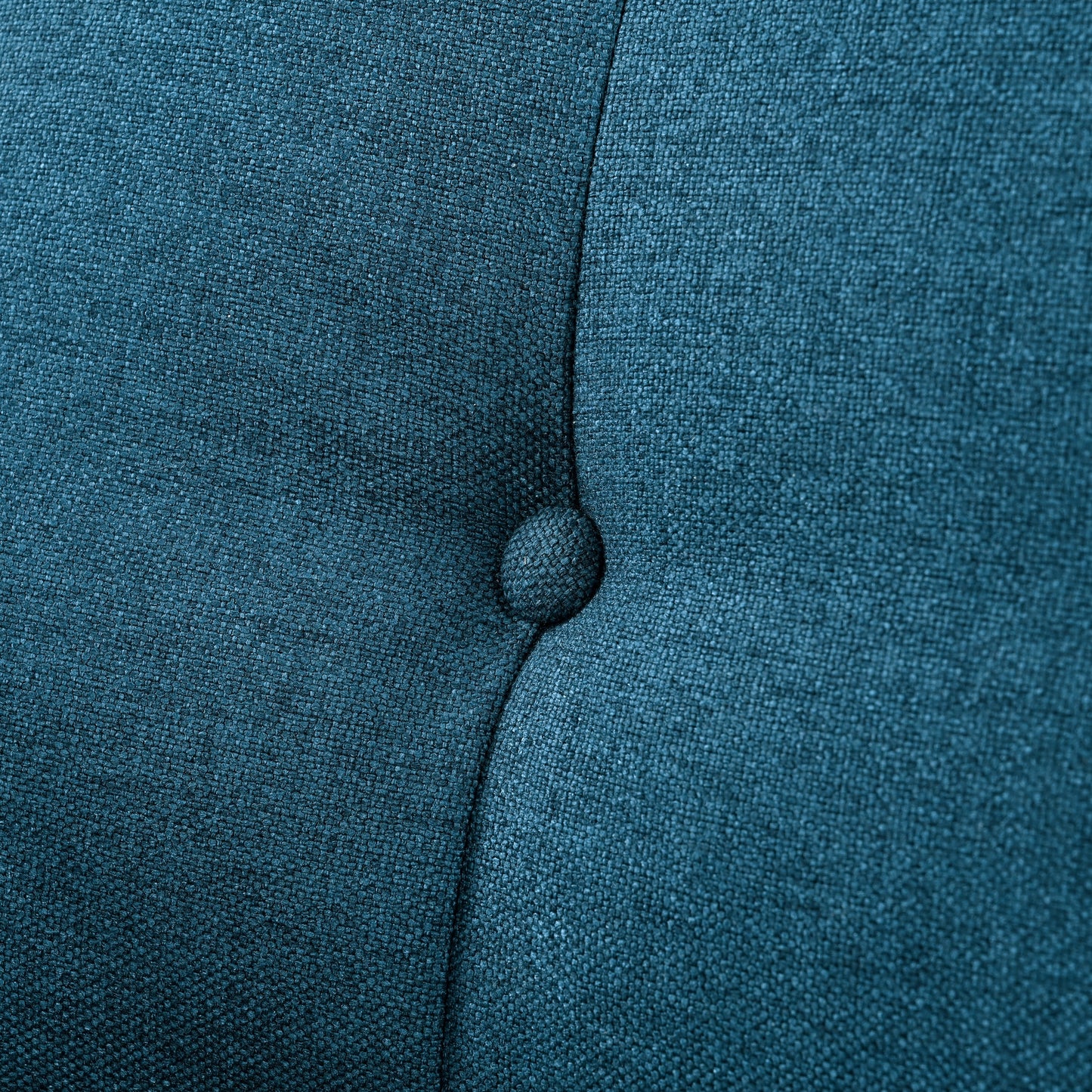 Mid-Century Modern Blue Accent Chair - Tufted Fabric with Wood Legs