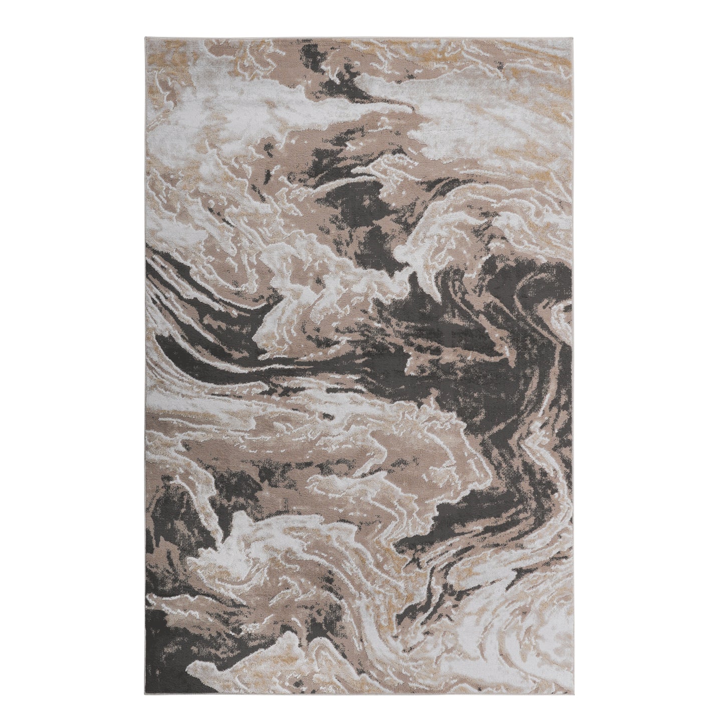 PAYAS 2X8 L.Brown Abstract Runner Rug