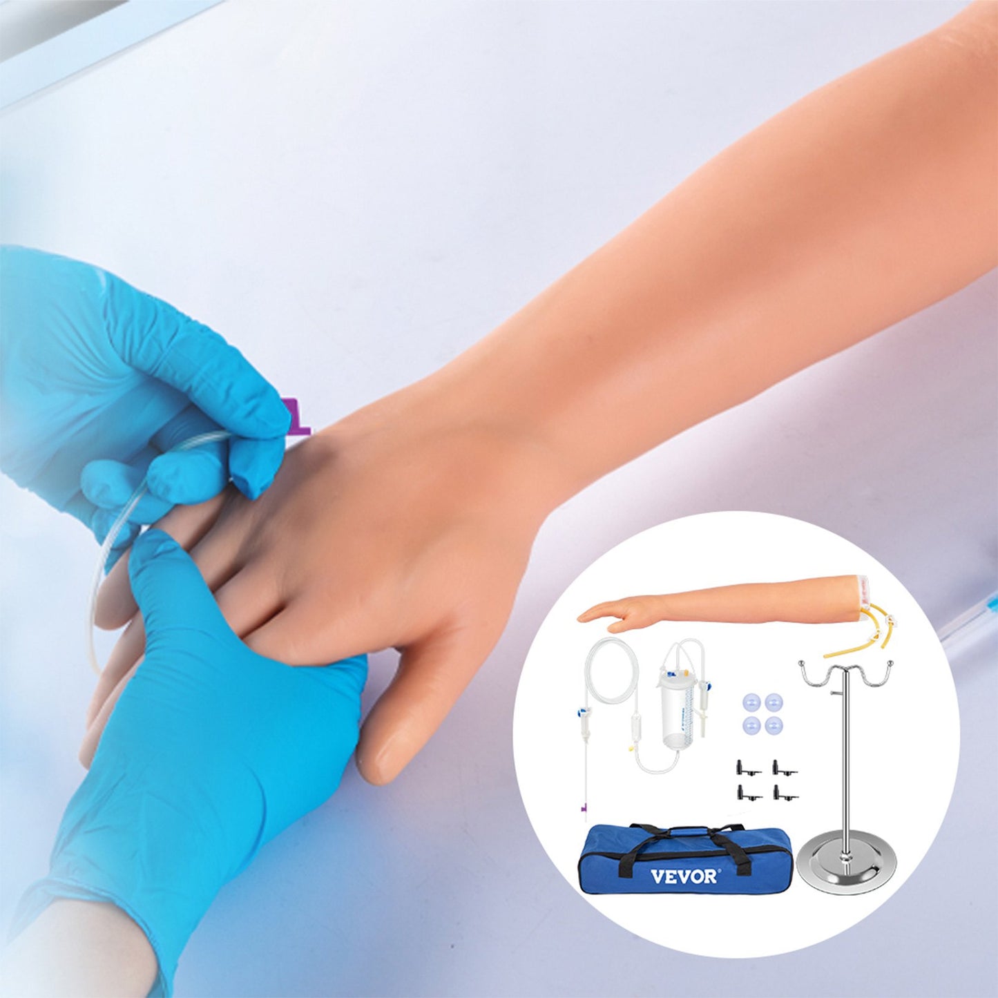 IV Practice Kit - 12 PCS High Simulation Venipuncture Arm