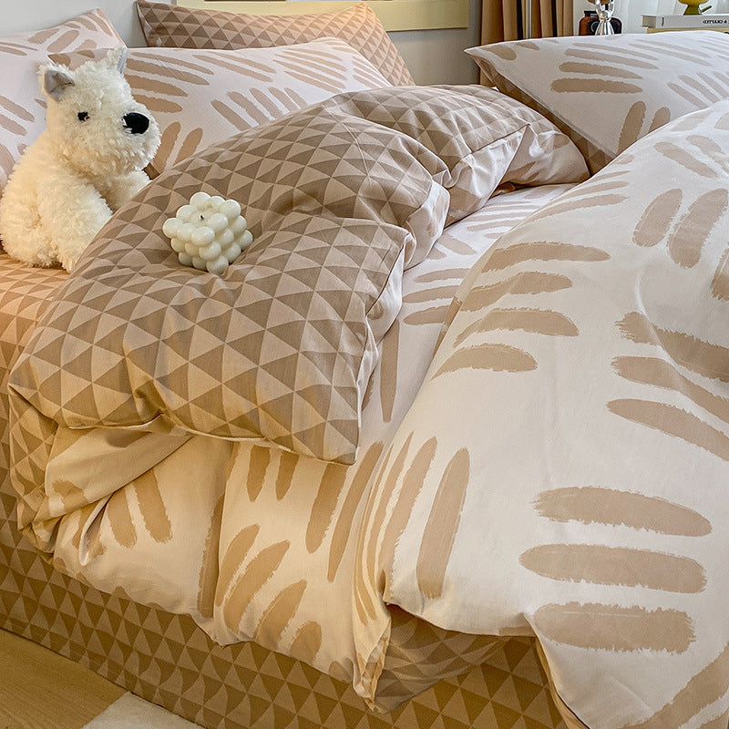 Pure Cotton Four-Piece Quilt Cover Set - Multiple Sizes & Patterns