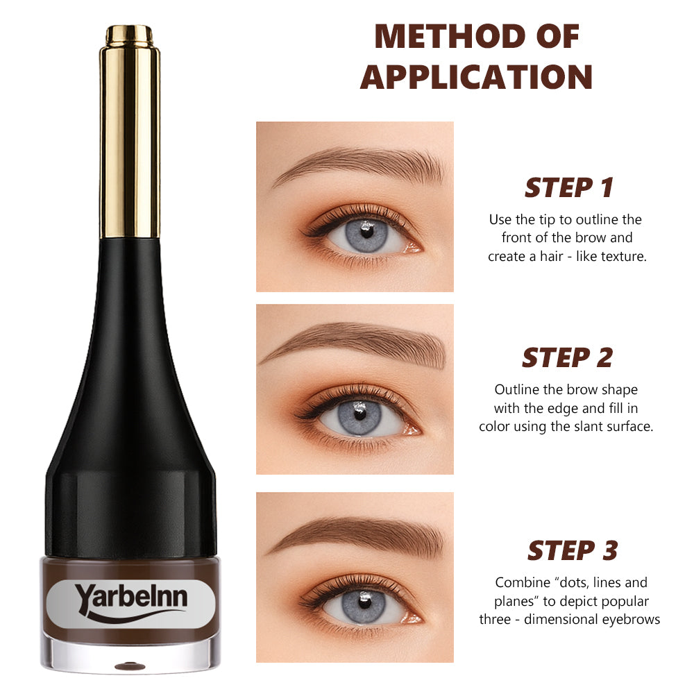 Waterproof Air Cushion Eyebrow Dye Cream - Natural Fluffy Tint, 2g-6g Variants