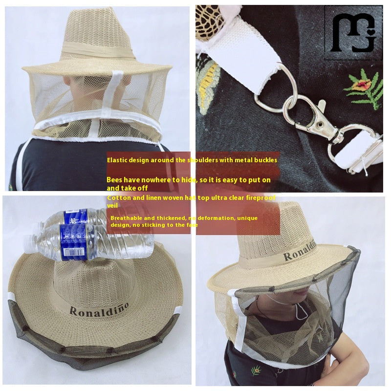 Beekeeping Protective Hat Cap – Breathable Thickened Design