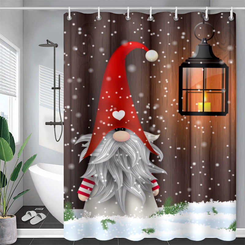 Waterproof Polyester Shower Curtain - Mildew Resistant, Multiple Sizes & Styles