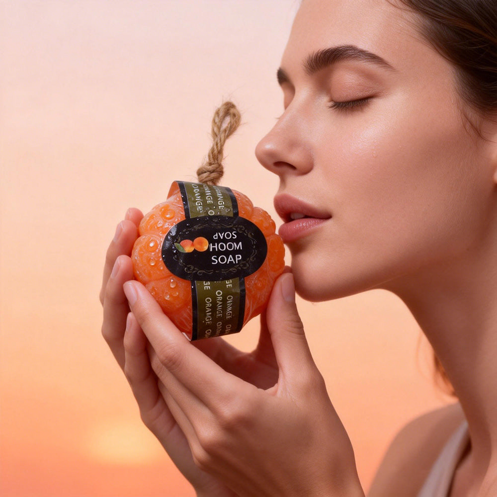 Orange Fruit Soap 60g Natural Body Care Bar for Fresh Skin