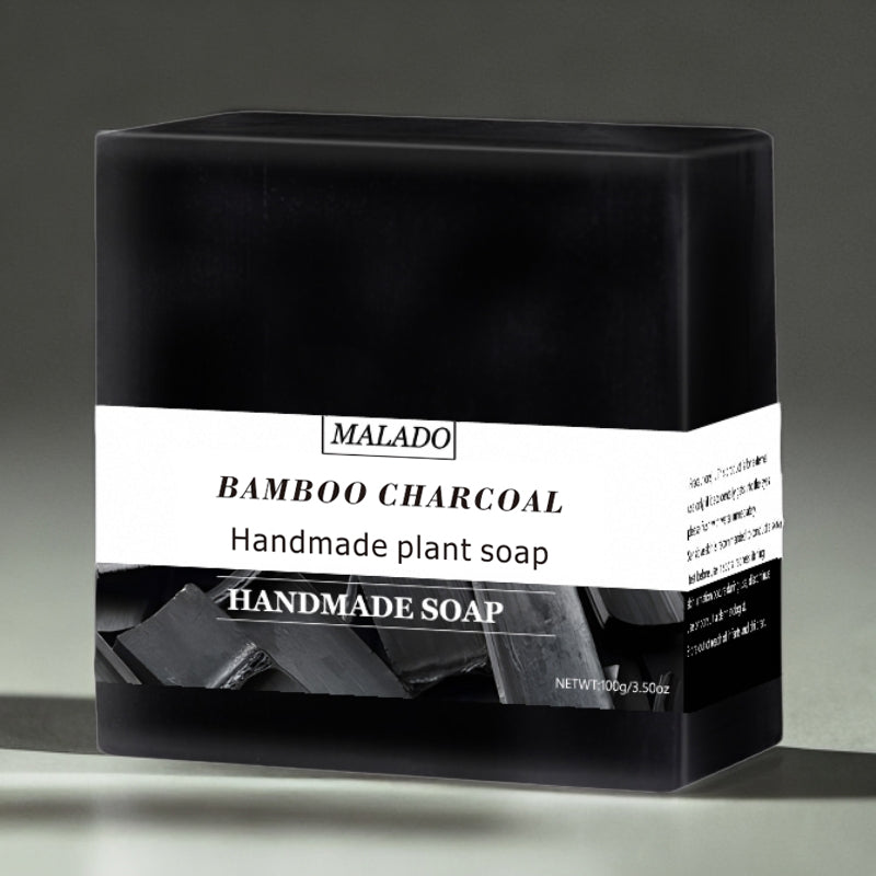 Square Bamboo Charcoal Soap 100g Natural Body Cleanser