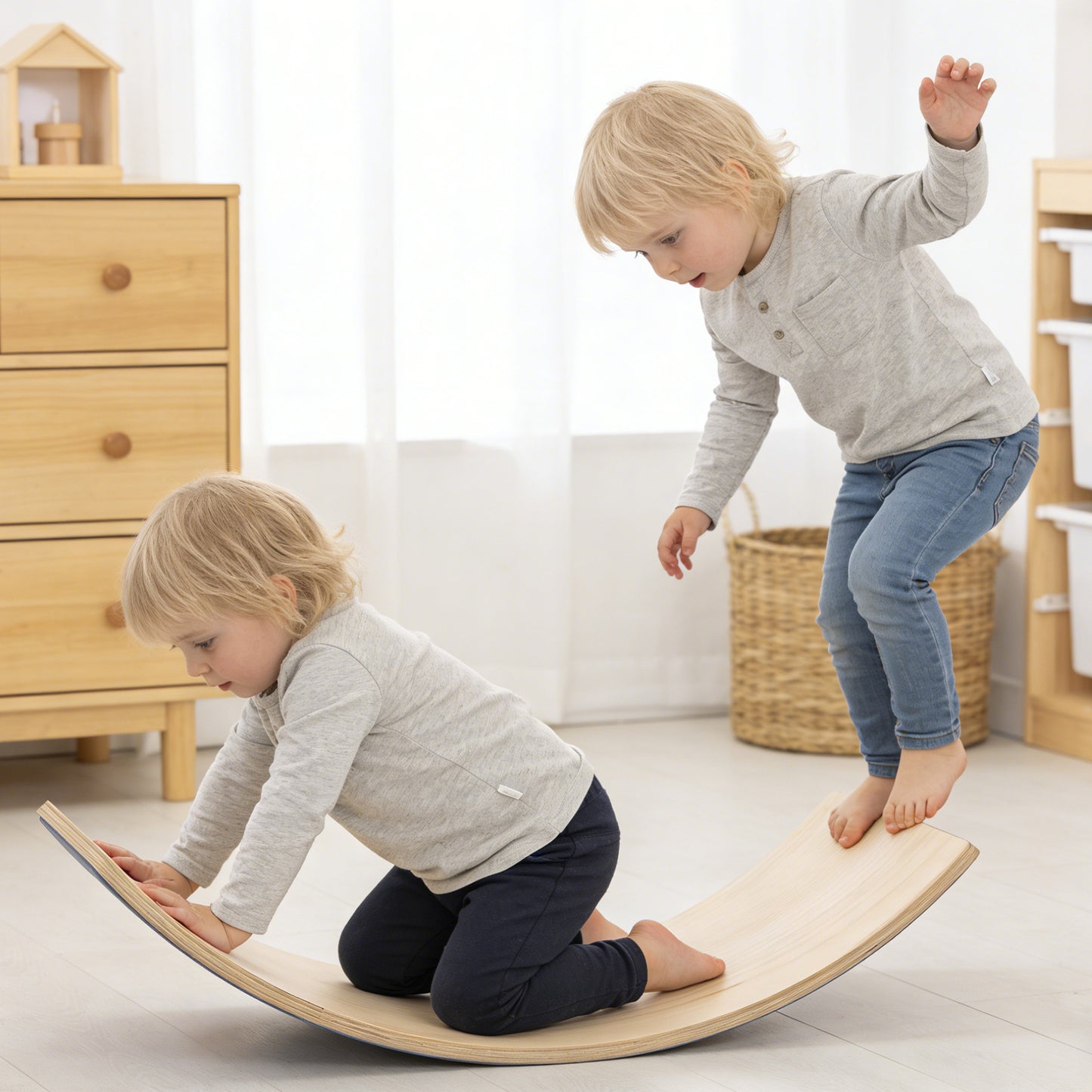 32 Inch Rocker Board Sensory Training Kids Balance Seesaw 300 Lbs