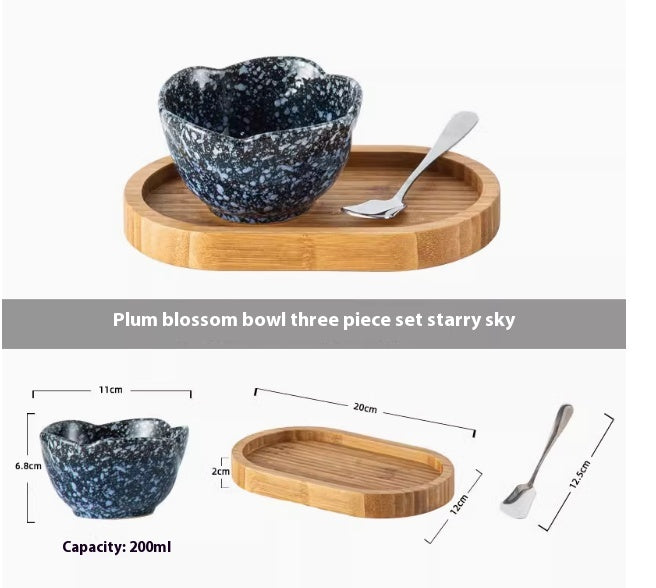 Japanese Style Porcelain Dessert Bowl for Afternoon Tea & Ice Cream