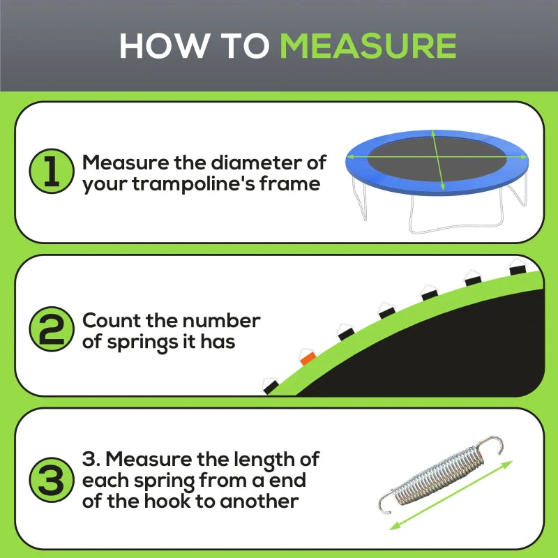 Trampoline Replacement Mat - 12' Round with 72 V-Rings, Green