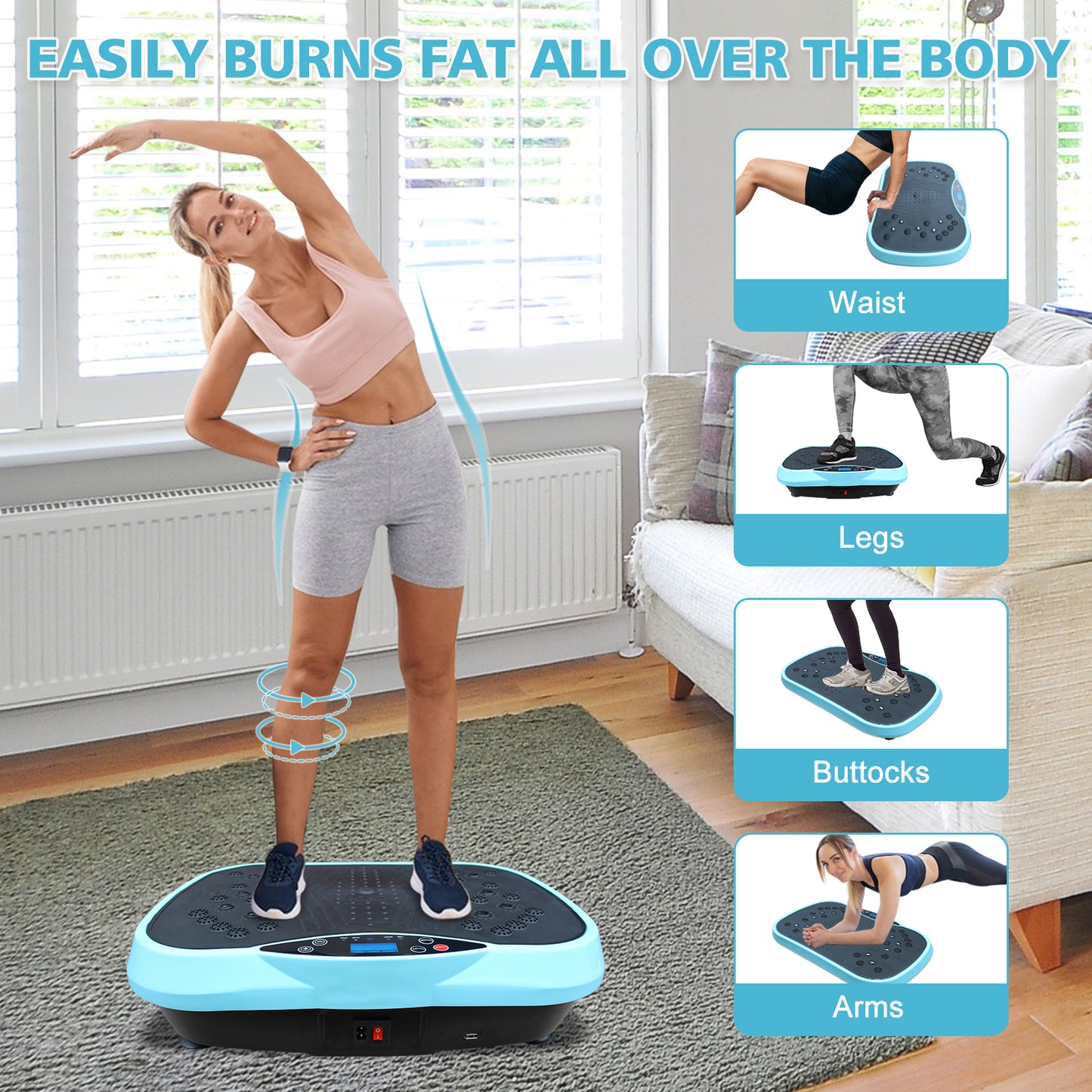 Vibration Plate Exercise Machine - Whole Body Fitness Platform
