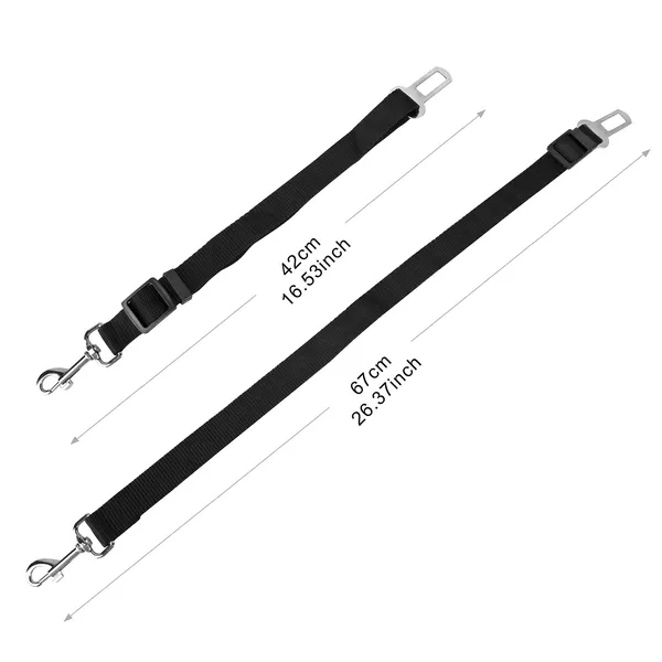 2Pcs Adjustable Pet Dog Cat Car Seat Belt Leash Safety Leads Harness