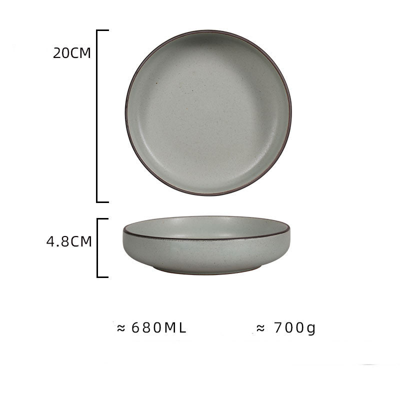 Japanese Style Ceramic Retro Thick Dinnerware Set - Vintage Tableware