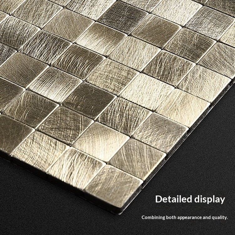 Self-Adhesive Mosaic Tile Wall Panels - Aluminum Plastic Background for Kitchen & Home Decor