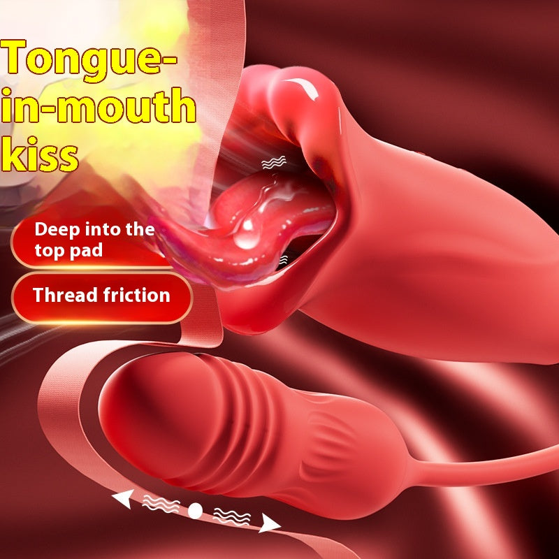 Wireless Remote Control Tongue Vibration Toy for Adults - Telescopic & Retractable