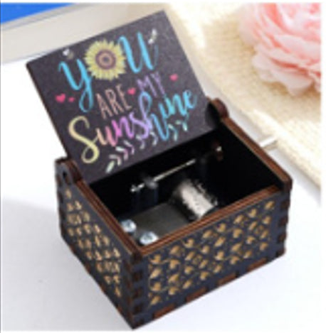 Wooden Classical Music Box with Painted Finish - Home Decor Gift