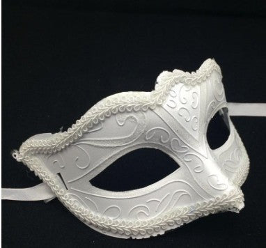 Venetian Masquerade Ball Mask for Party and Costume - Lace-Up Half Face Design