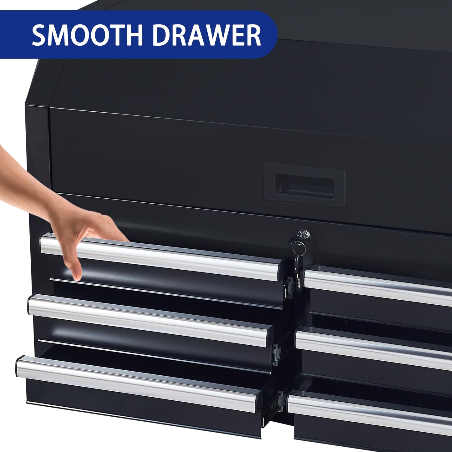 36-Inch 6-Drawer Tool Storage Cabinet with Wheels - Stackable Steel Chest