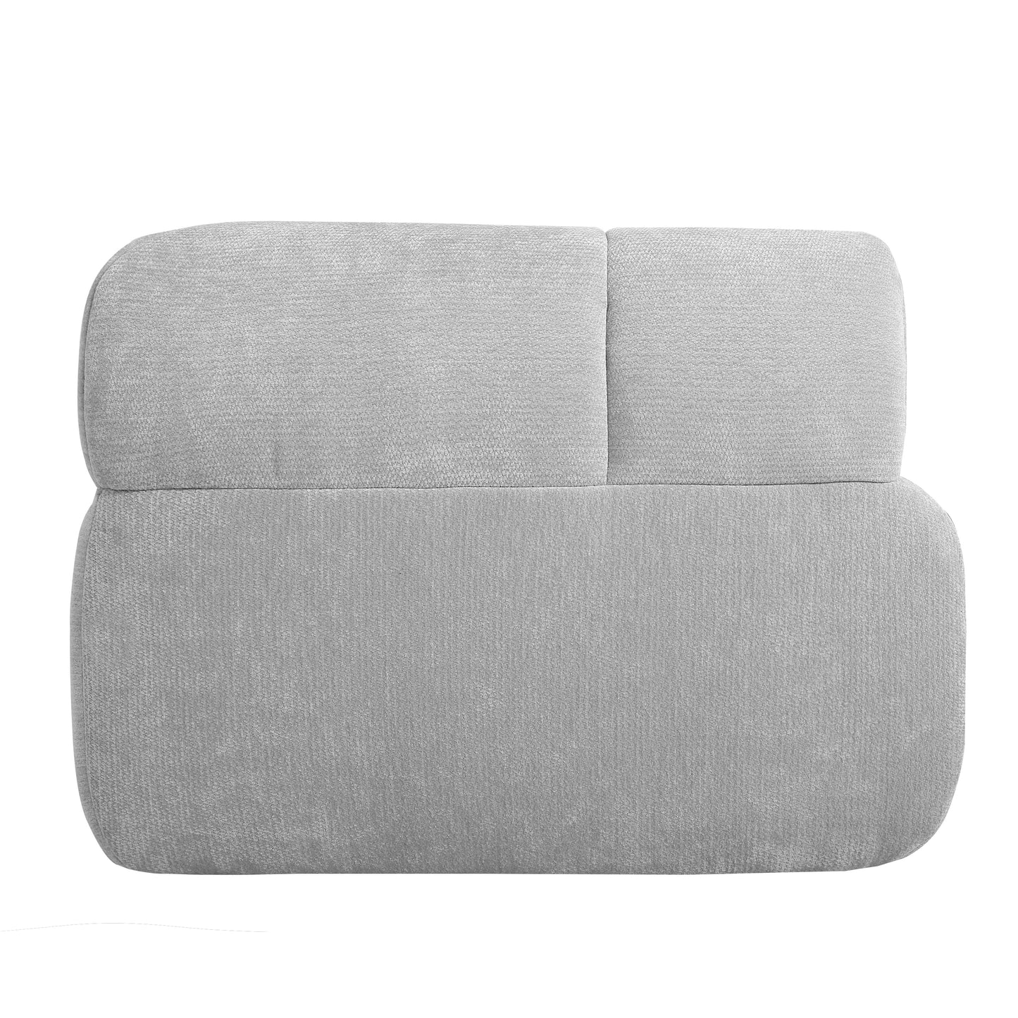 L-Shaped Sectional Sofa - Modern Grey Foam Couch with Chaise Lounge