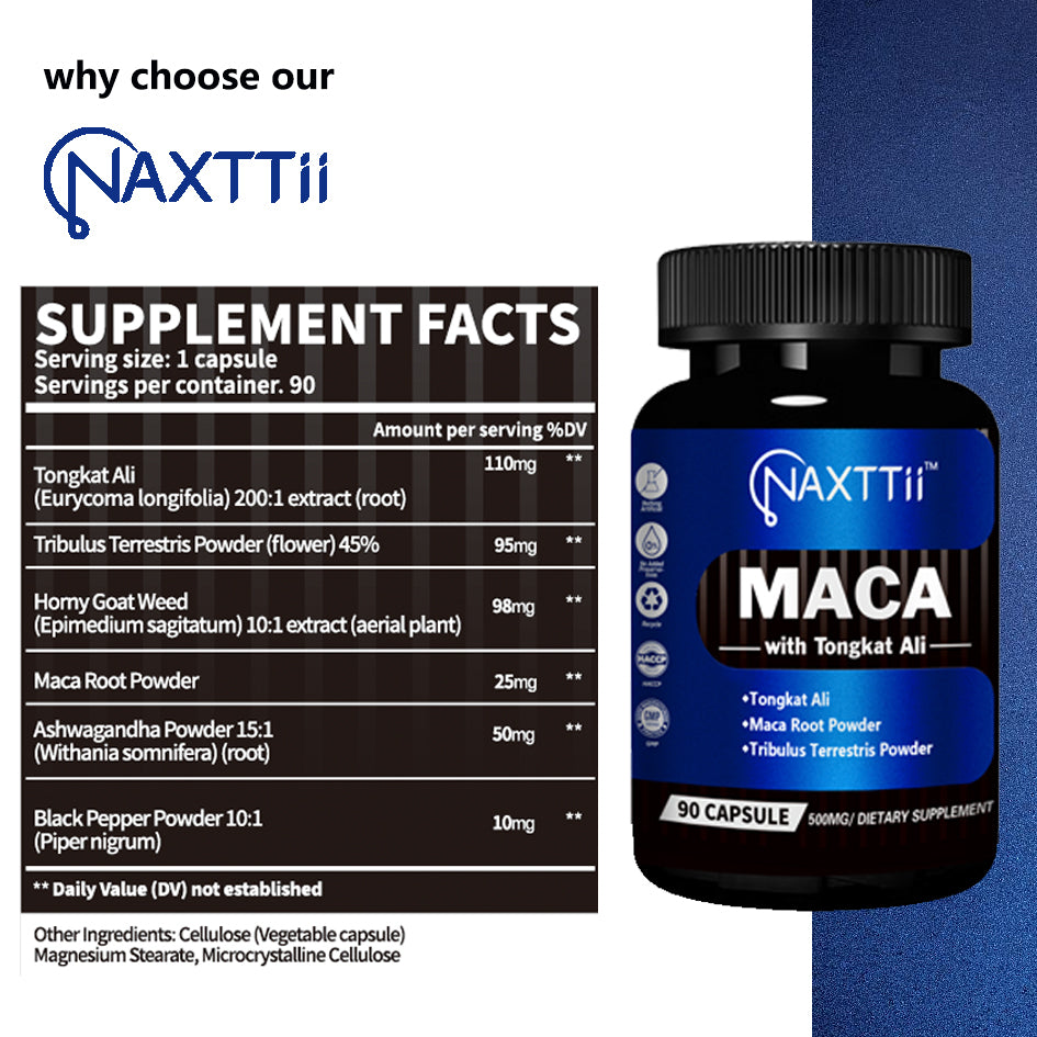 17-in-1 Maca Root & Ashwagandha Energy Supplement - 90 Capsules