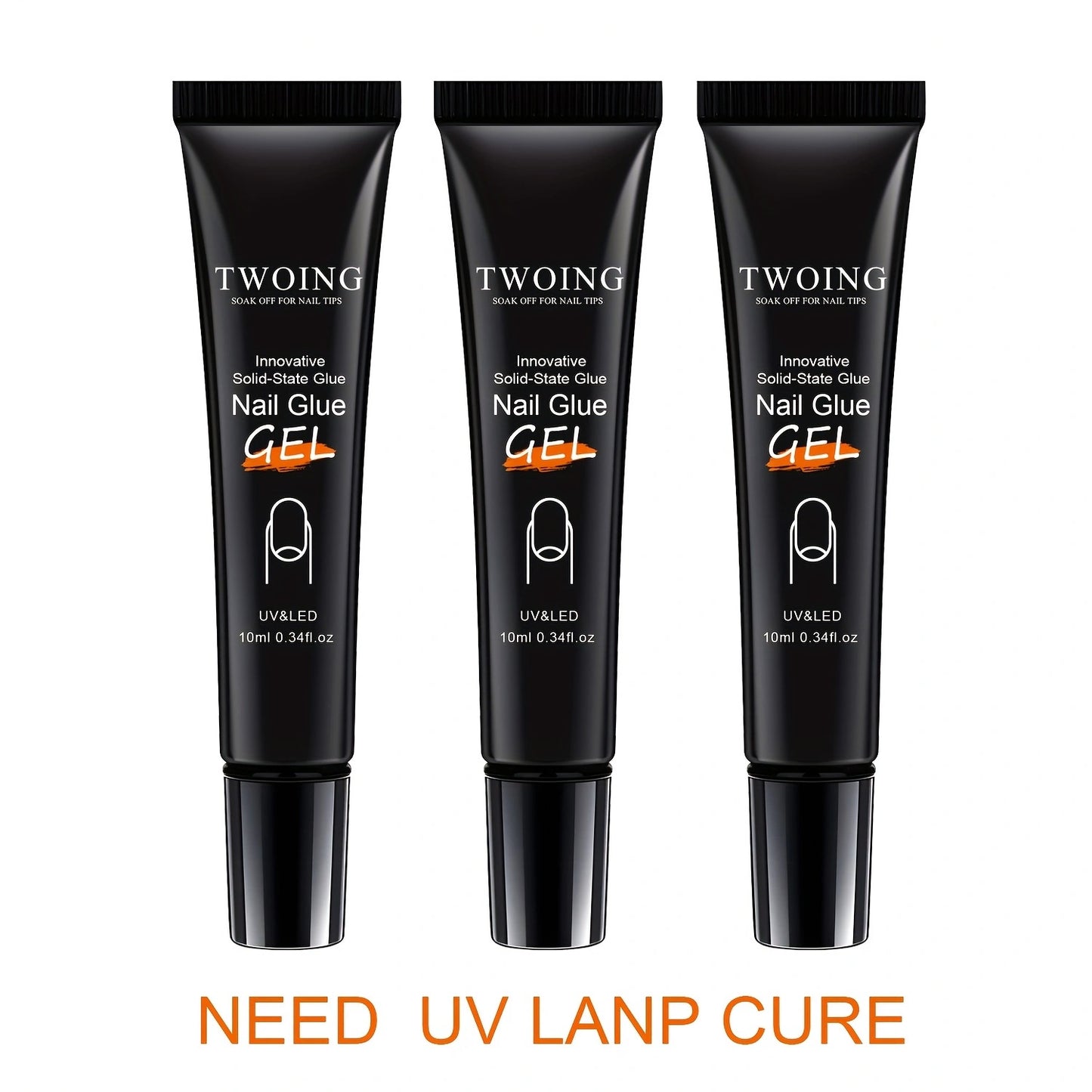 Multi-Functional Nail Glue for Nail Art - Transparent, 10ML, 1 or 3 Pack