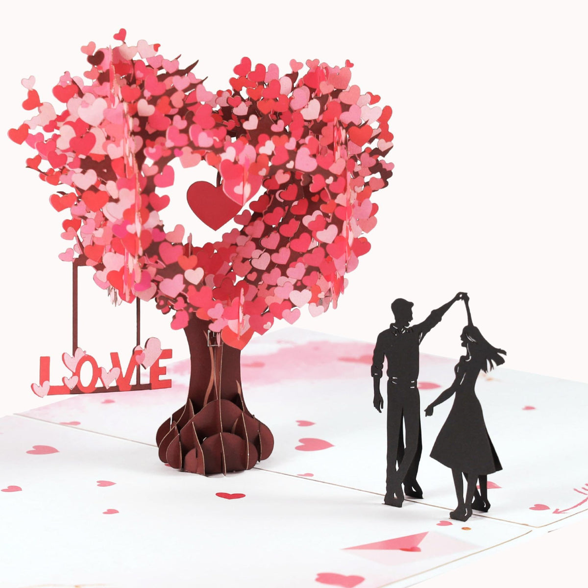 Valentine's Day Heart-Shaped Tree Invitation Card - 20x15cm Greeting Card