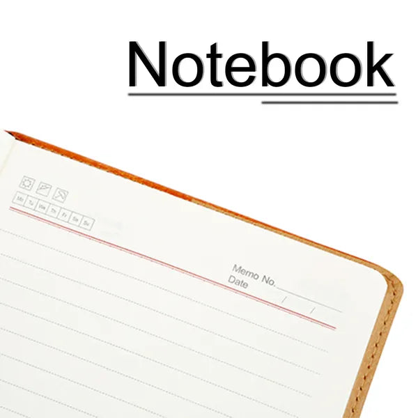 PU Leather Notebook with Calendar & World Map - Orange