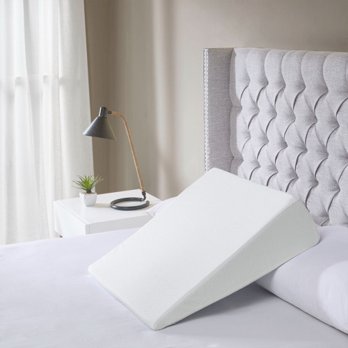Wedge Pillow - White Polyester Bed Support Cushion