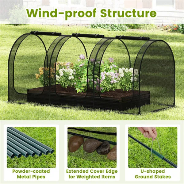Garden Crop Cage 108"x48"x47" with High-Density Nylon Mesh