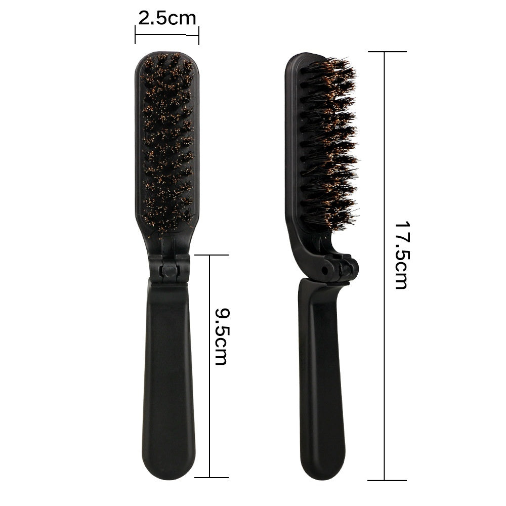 Portable Folding Shaving Brush with Bristles