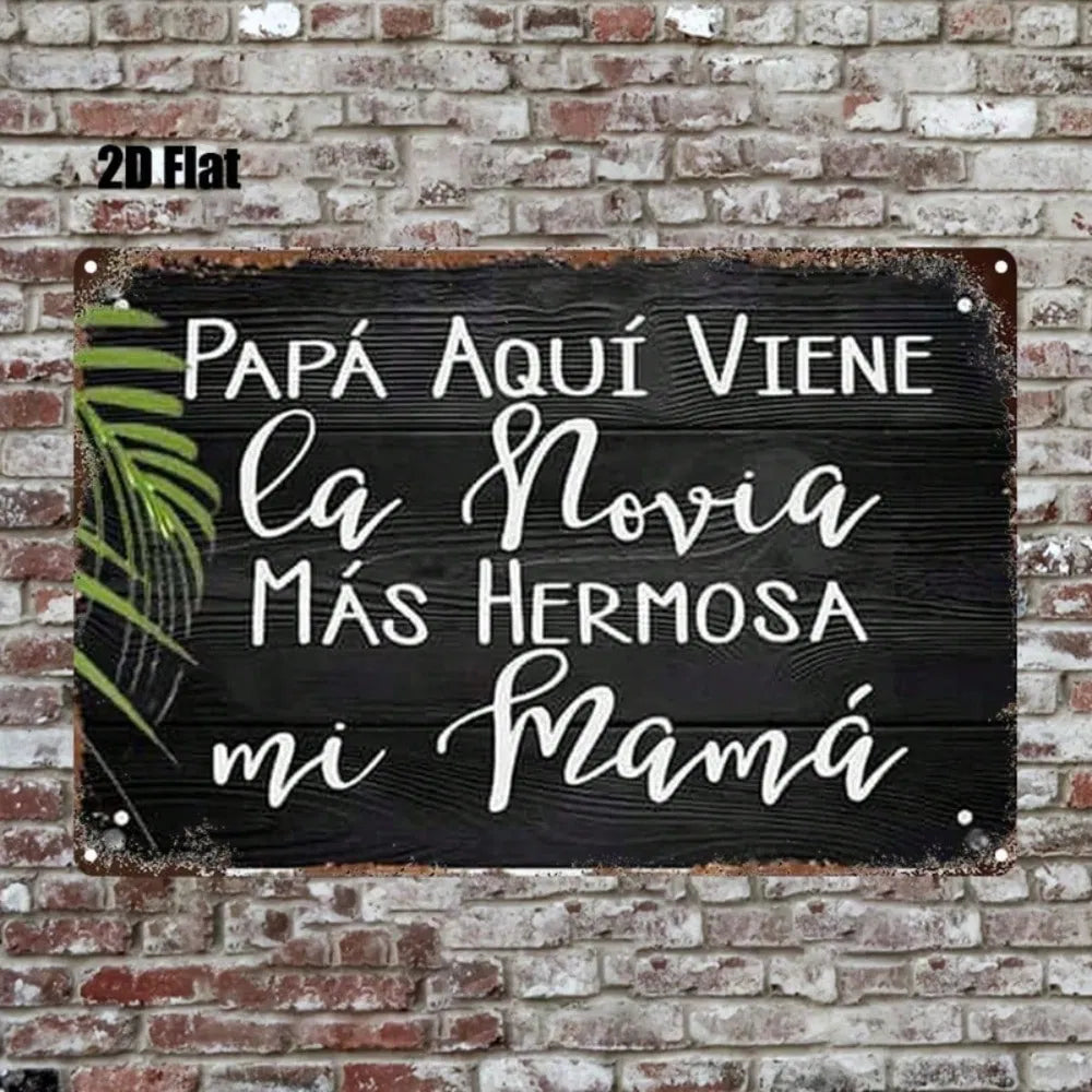 Metal Tin Wall Decoration - 20 cm x 20 cm Artistic Design