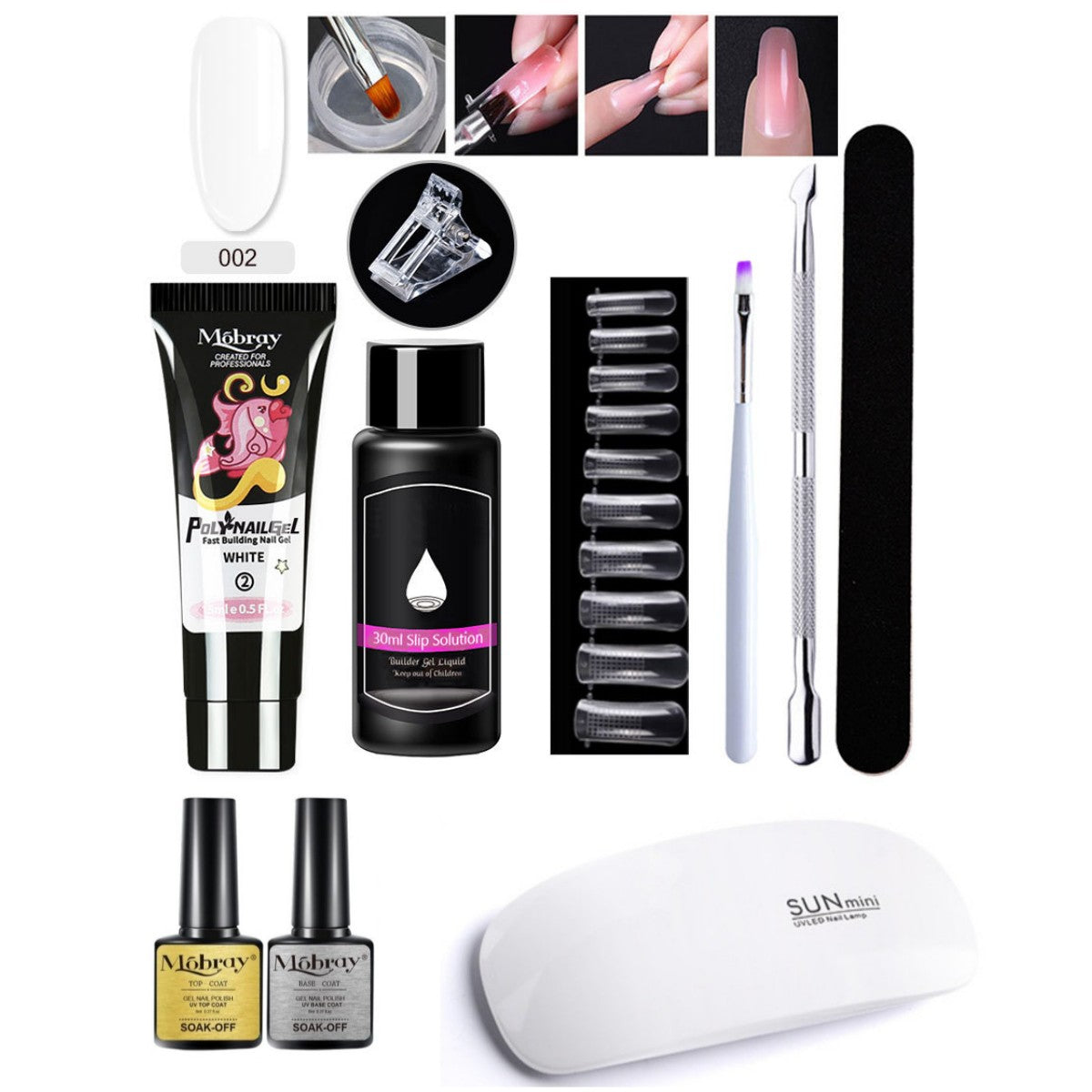 Nail Art Resin Extender Kit - 12 Colors