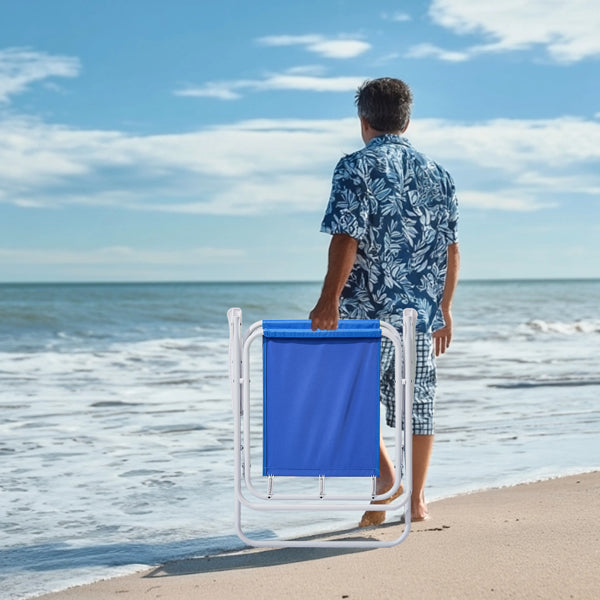 Folding Beach Chair with Umbrella - Lightweight, 265lbs Capacity
