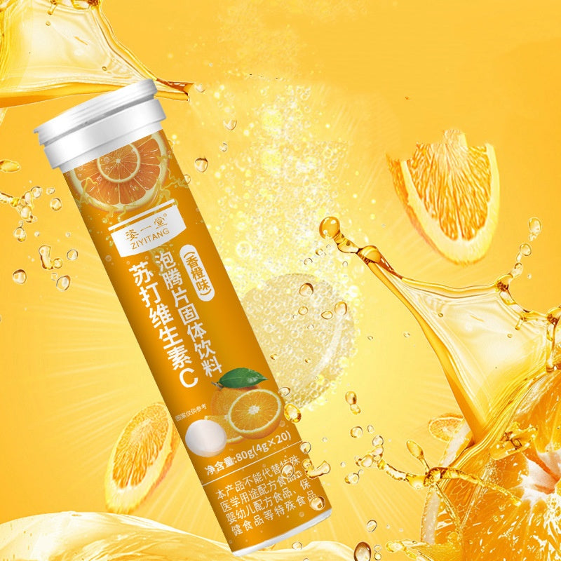 Soda VC Effervescent Tablets Orange Flavor 4g 20ct
