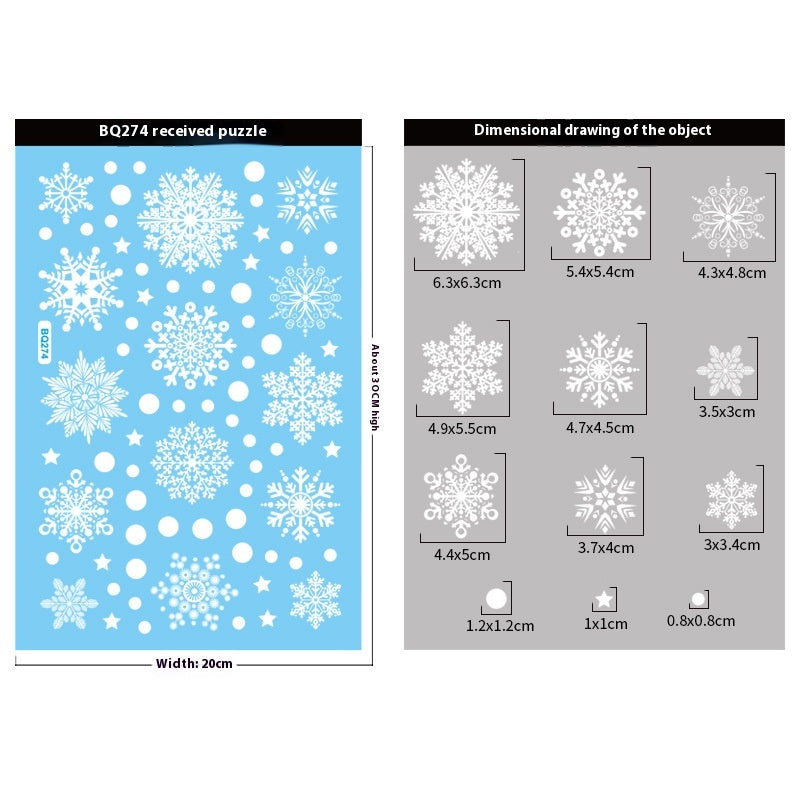 Christmas Window Stickers - Snowman Deer Sled & Holiday Decor Sets