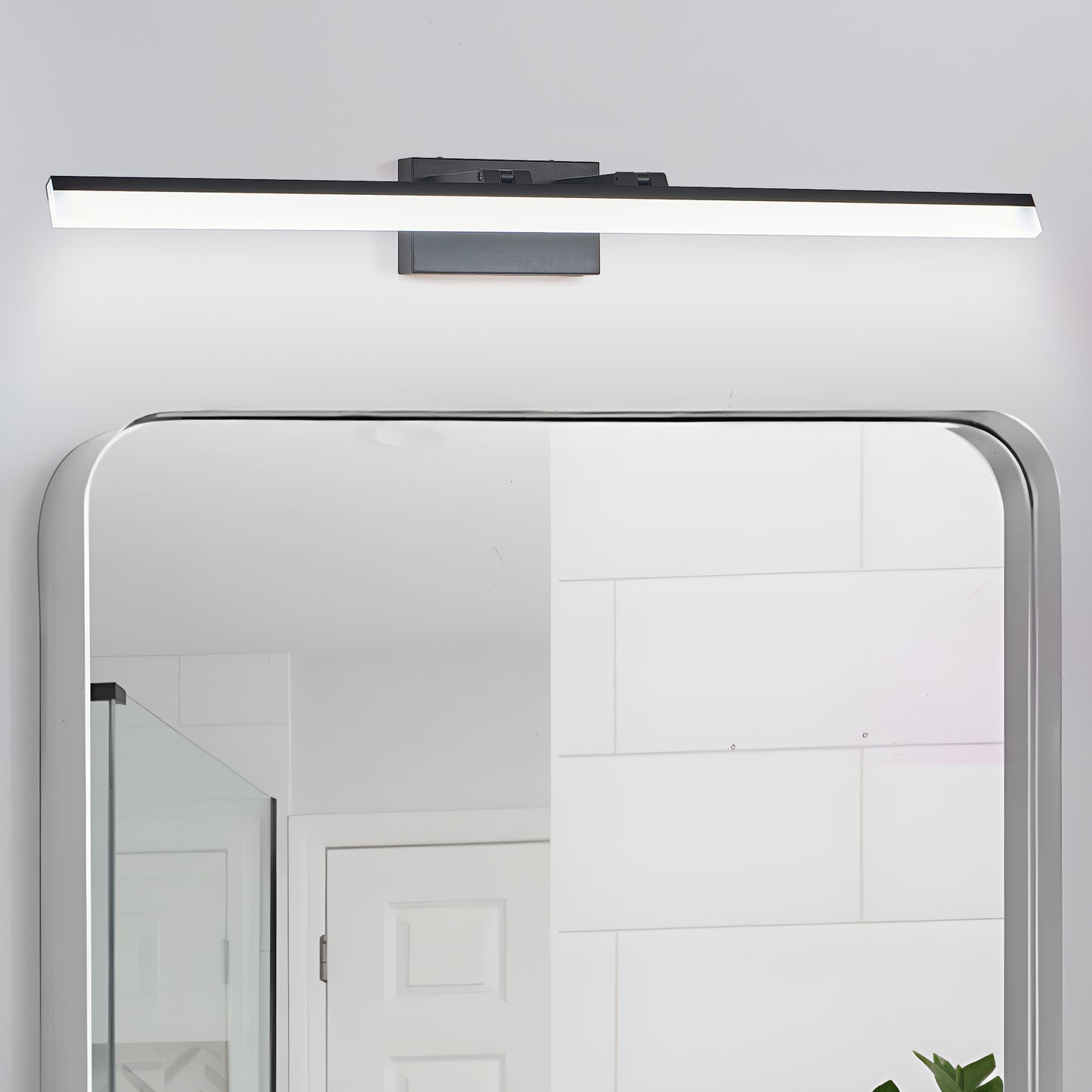 Modern LED Bathroom Vanity Light - Sleek Black Wall Fixture