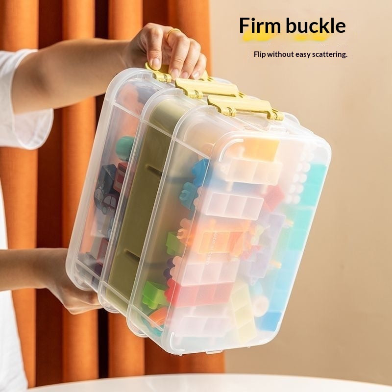 Portable Divided Drawer Storage Organizer for Household Use - White & Green