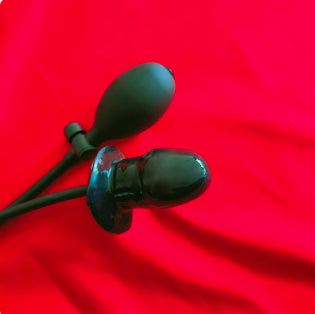 Inflatable Horse Harness Gag with Leather Ball Binding Training Toy