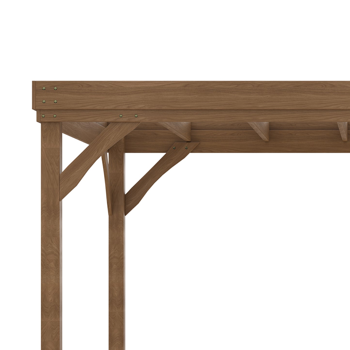 Outdoor Wooden Pergola 10x12 - Brown Grape Vine Gazebo