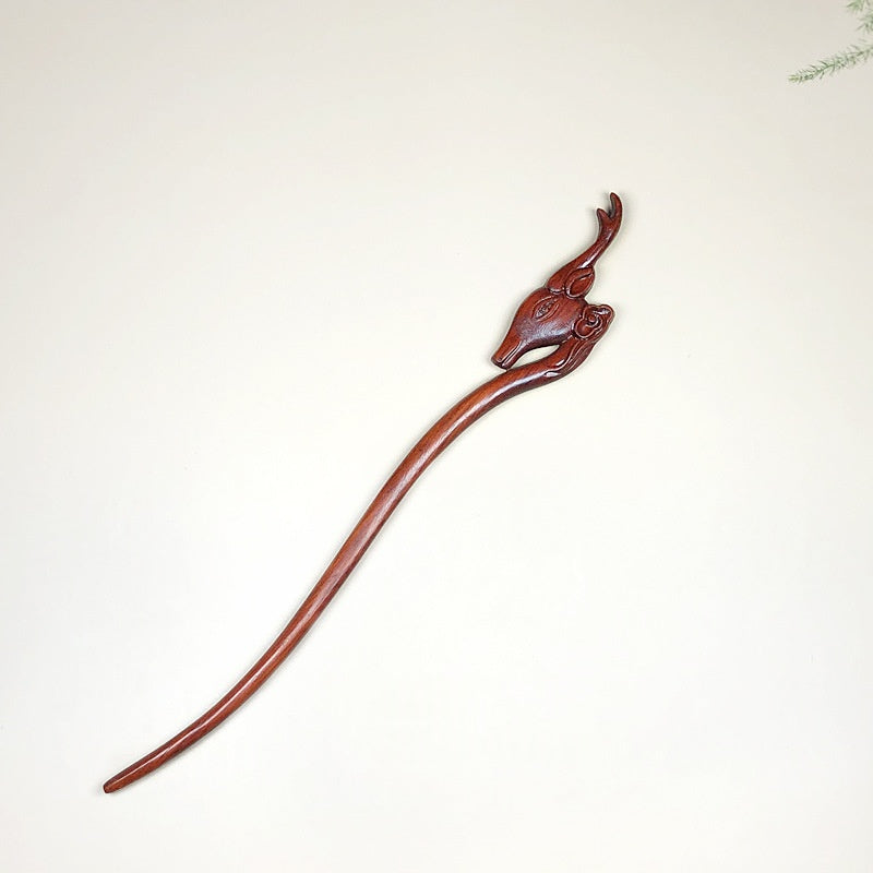 Rosewood Deer Hairpin for Women