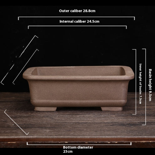Ceramic Orchid Pot with Breathable Self-Priming Design - Houseplant Flower Container