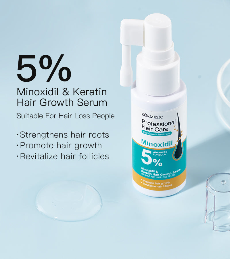 Minoxidil & Keratin Hair Growth Serum 30ml - Hair Loss Treatment & Strengthening