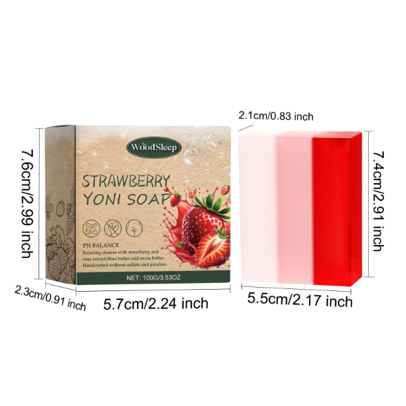 Strawberry Flavored Body Cleansing Soap for Intimate Care