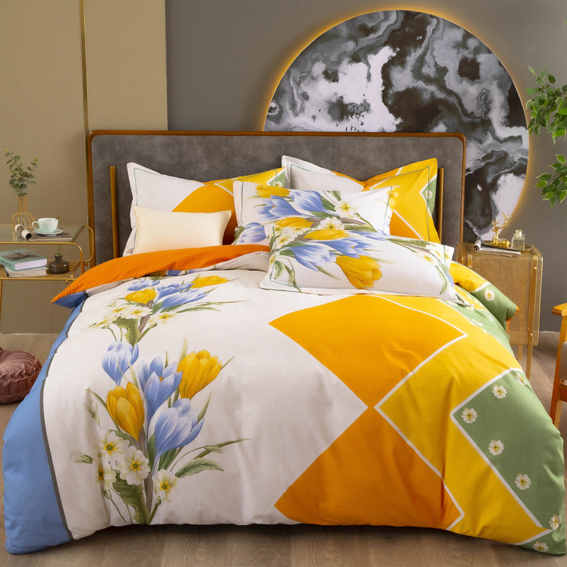 Cotton Winter Bedding Set with Quilt Cover and Sheets - Multiple Sizes & Styles