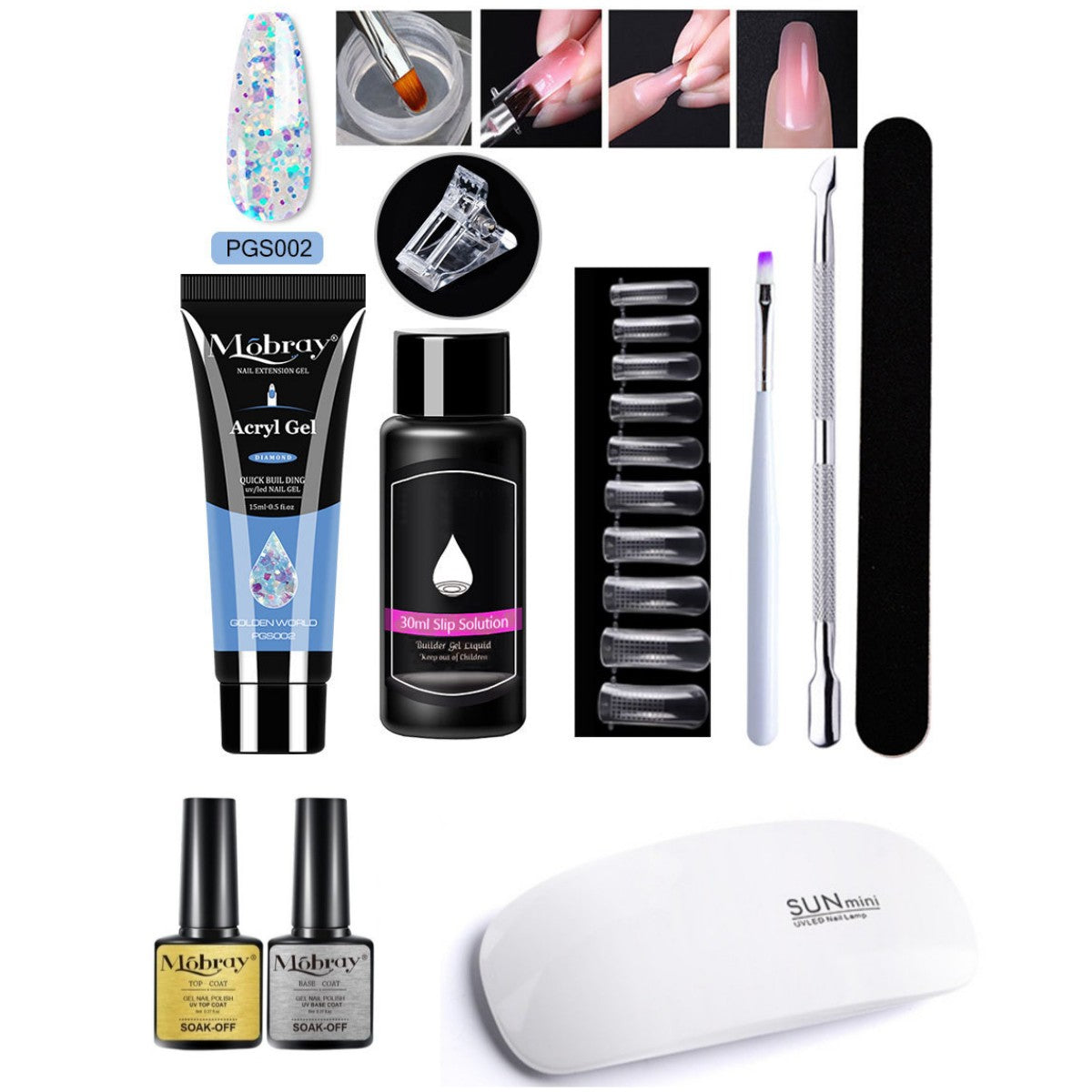 Nail Art Resin Extender Kit - 12 Colors