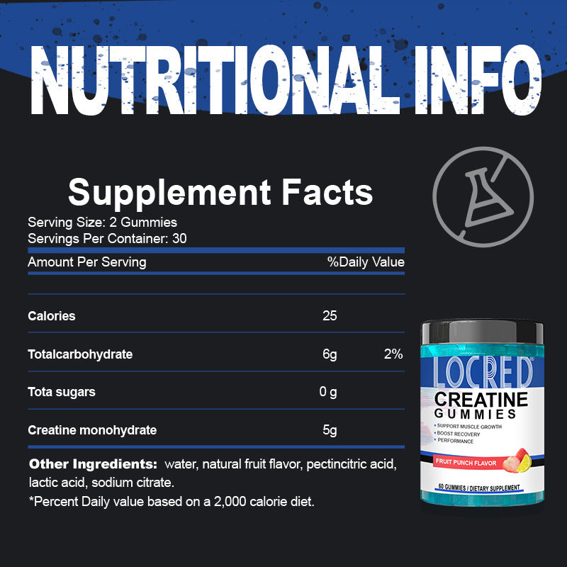 Creatine Gummy Bears - 60 Pieces Fitness Supplement