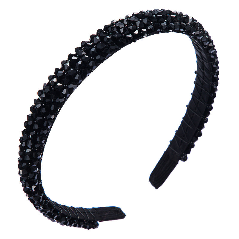 Crystal Beaded Fabric Headband for Women