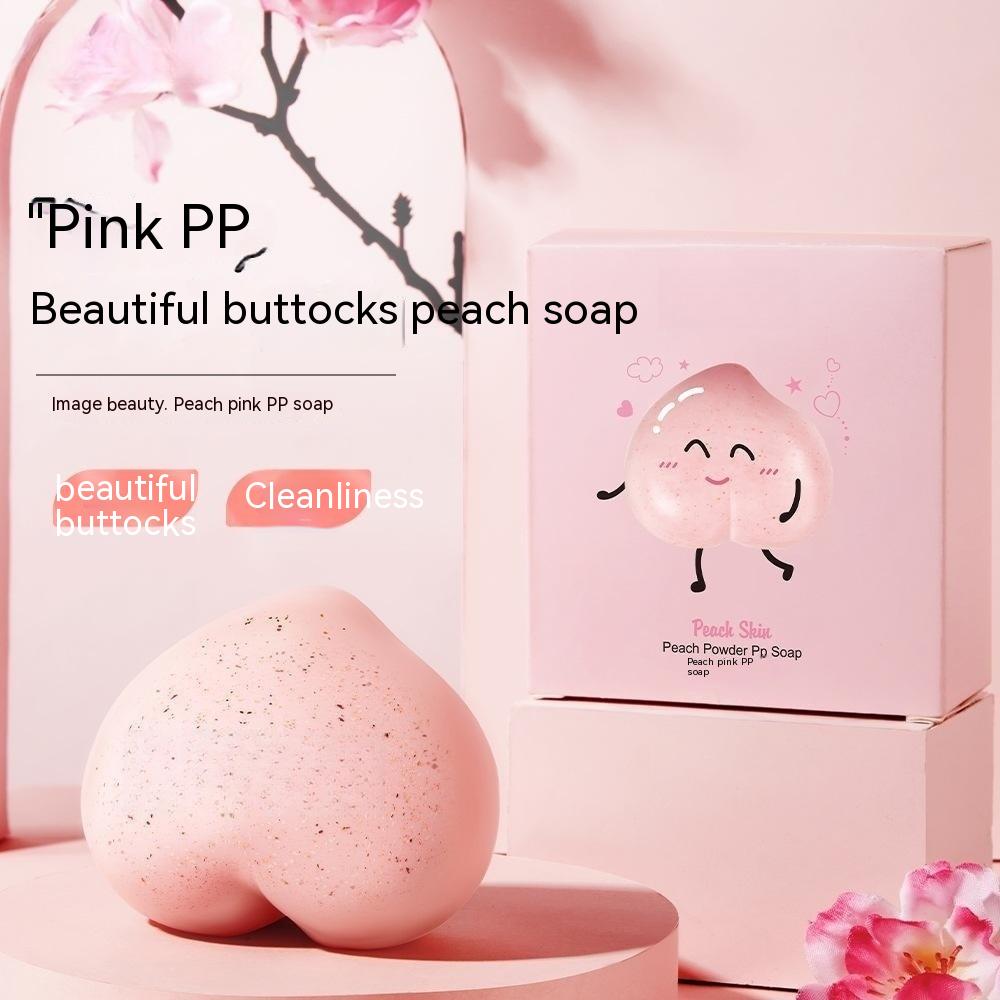 Pink Peach Handmade Essential Oil Soap for Moisturizing & Exfoliating - 90g