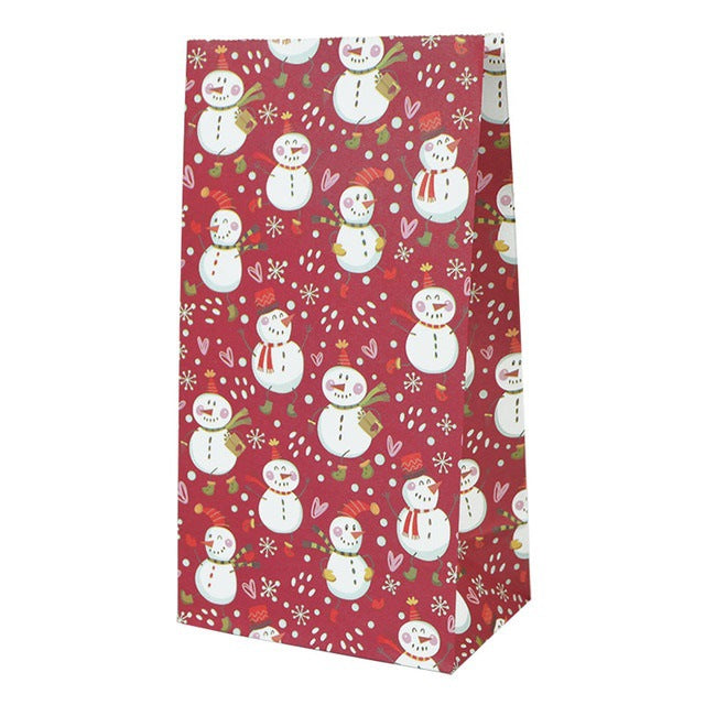 Christmas Printed Kraft Paper Candy & Biscuit Bags - Holiday Party Supplies
