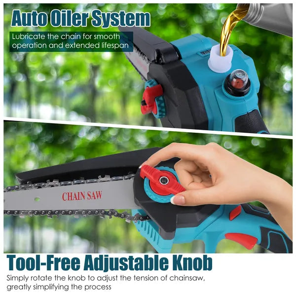 Cordless 2-in-1 Pole Saw & Chainsaw with Extension, Brushless Motor, 21V Battery